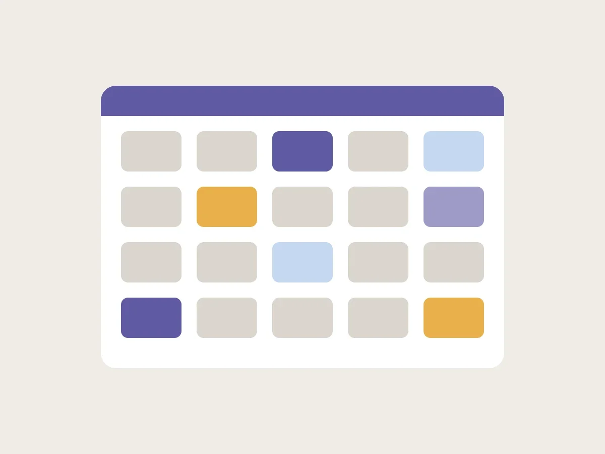 Illustration af en indholdskalender